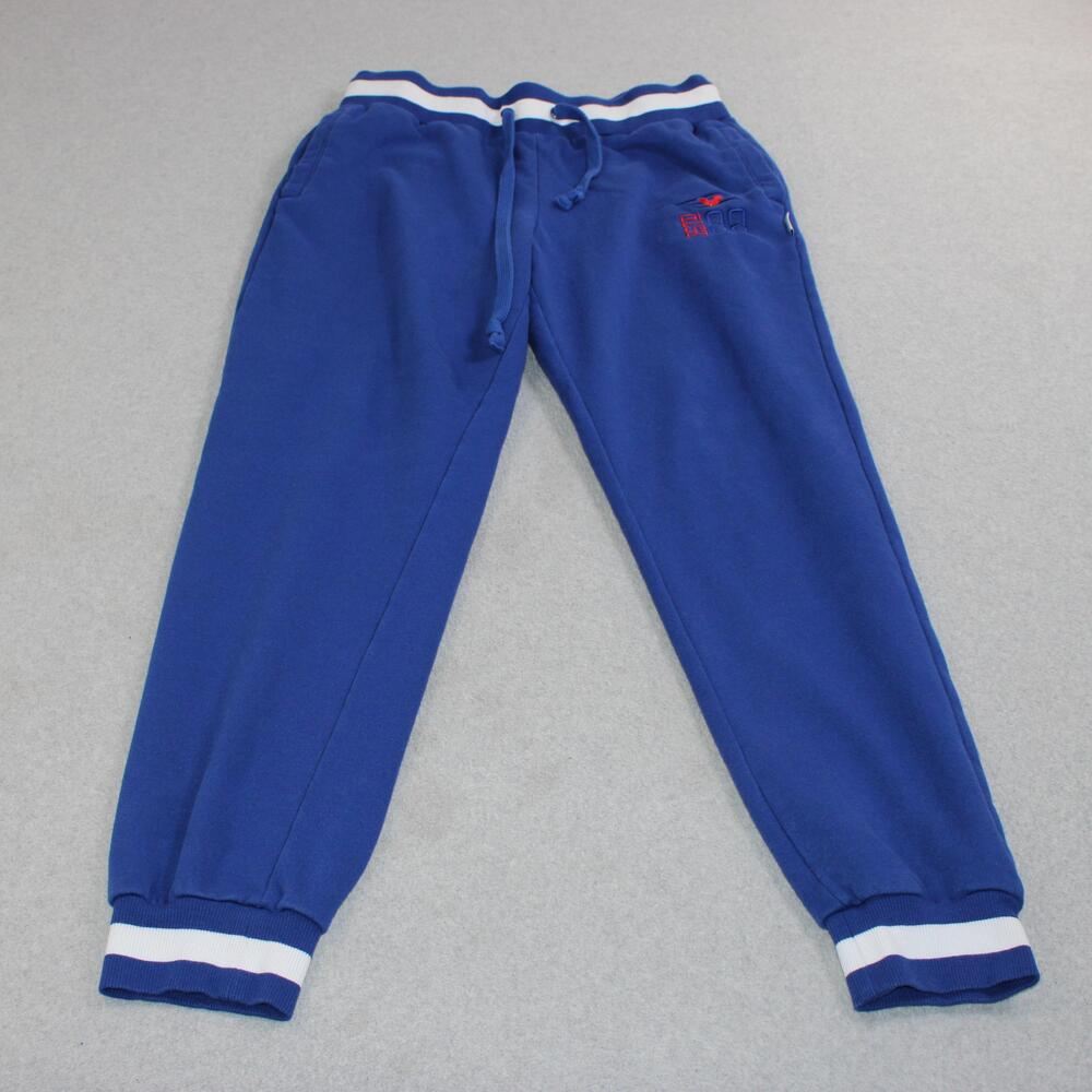 Disney Cruise Line Pants Men Large Blue Fleece Jogger Sweatpants Mickey Cruise